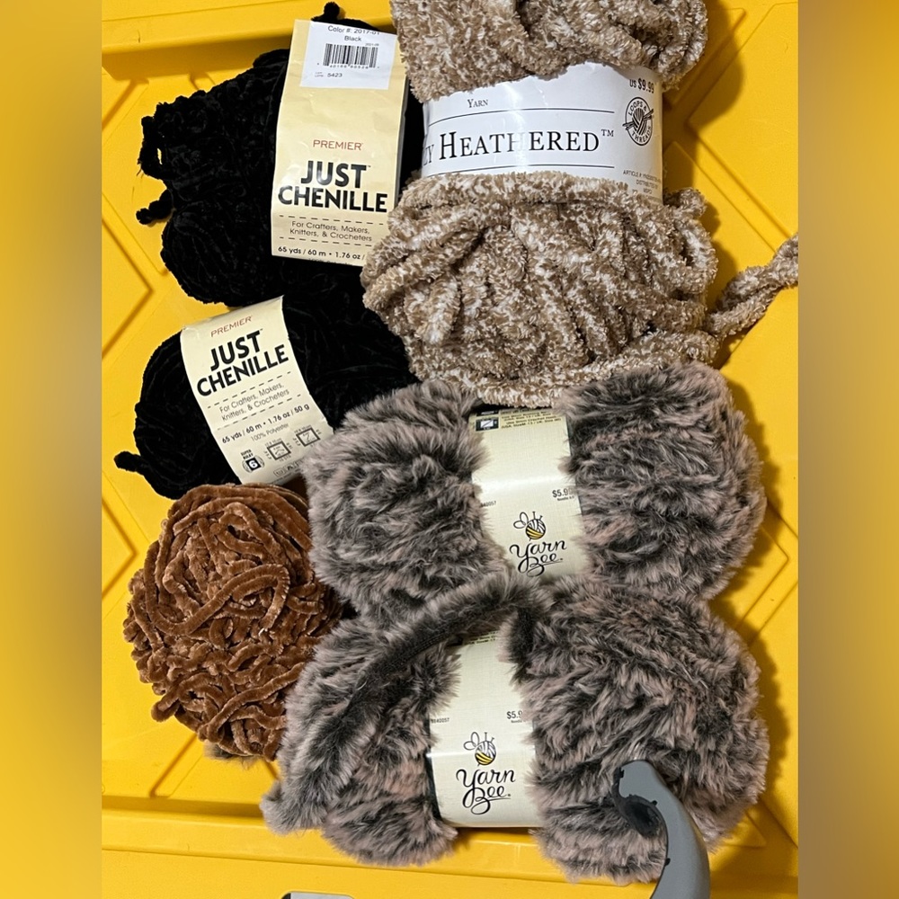 Yarn Bundle Browns and Blacks- NEW